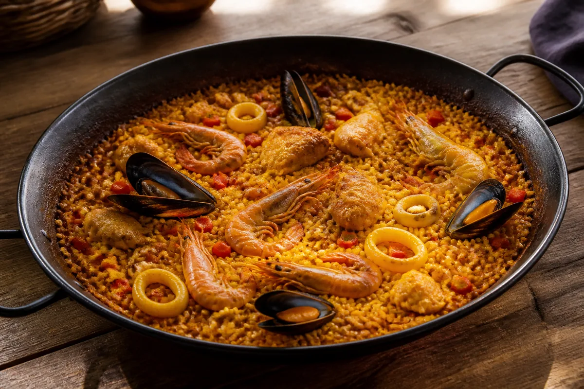 Paella mixte espagnole